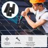 10 X Центральный зажим для PV солнечных панелей, Черный, Модульный зажим для всех высот рамы, Кронштейн для солнечных панелей для крыши солнечных панелей