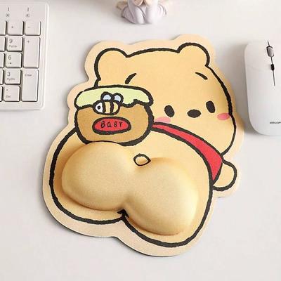 MINISO Коврик для мыши с мультяшными персонажами, эргономичной подставкой для запястья, милый дизайн для пользователей компьютера, с утолщенной резиновой подставкой для запястья