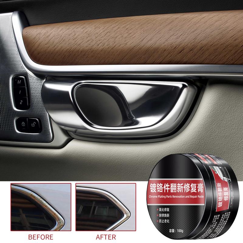 Очиститель и полироль для хрома Глубокий блеск Полировщик Хром и металл Полировка Используется на колесах, отделке и бамперах Для автомобилей