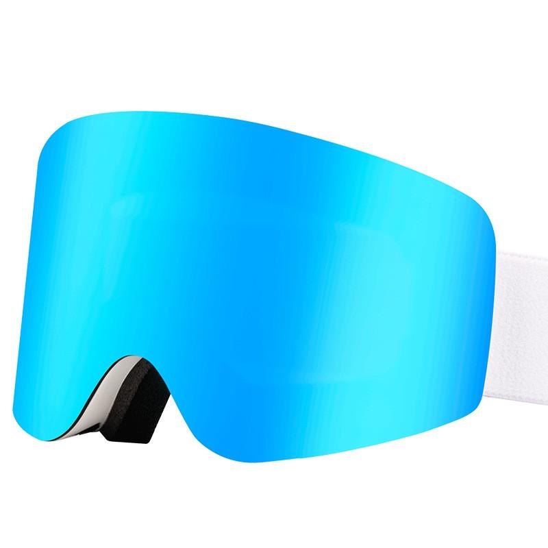 Magnetic Clip-on Ski Goggles With Double Lens Anti-Fog Windproof UV Protection Adults Fits Over Prescription Glasses