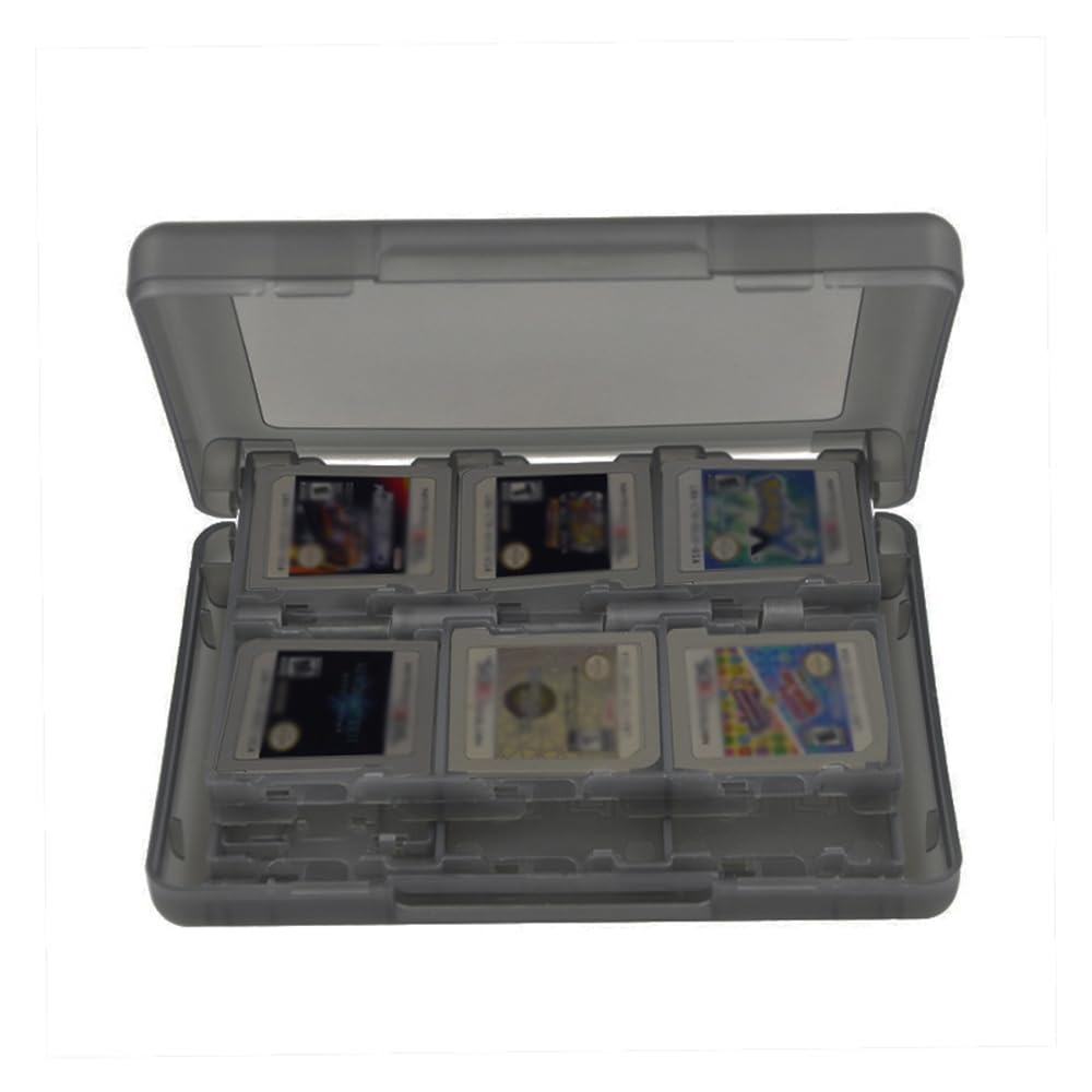 Holds 24 3DS software large portable storage case for memory stylus game and 3DS software cards, capacity, cards, pens, cards, (Black)