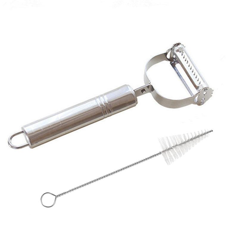 Stainless Steel Multi-function Peeler Slicer Vegetable Fruit Potato Cucumber Grater Portable Sharp Kitchen Accessories Tool 2pcs