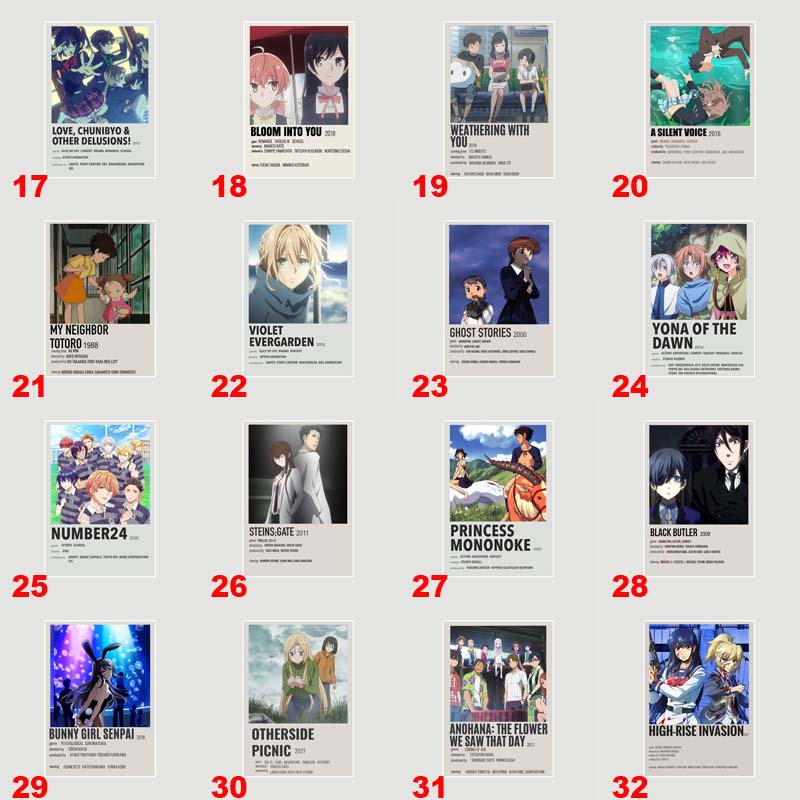 Убийца Демонов, белый бумажный плакат, классический японский аниме-сериал, художественная мультяшная живопись, наклейка для домашнего бара, художественная настенная декоративная фреска