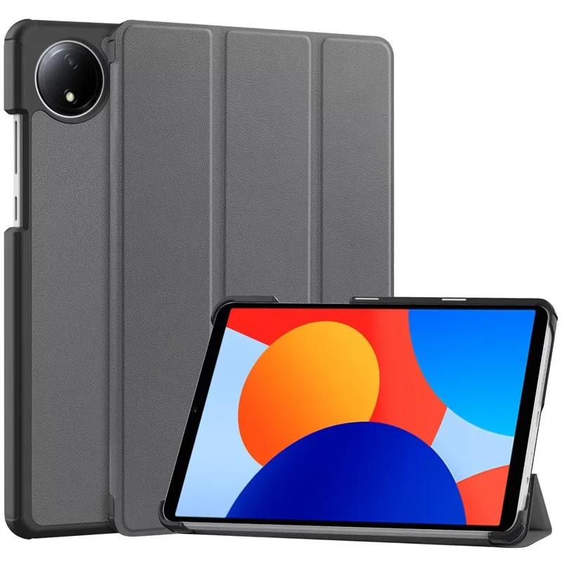 Чехол для Xiaomi Redmi Pad SE 8.7 2024, новый чехол-подставка из искусственной кожи с тремя складками, чехол-подставка для планшета, чехол для redmi pad se 8.7 дюймов, умный чехол