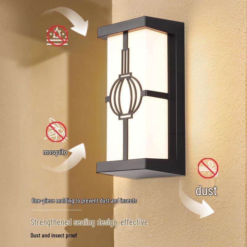 Светодиодный водонепроницаемый уличный настенный светильник для балкона, виллы, двора и спальни - современный китайский стиль