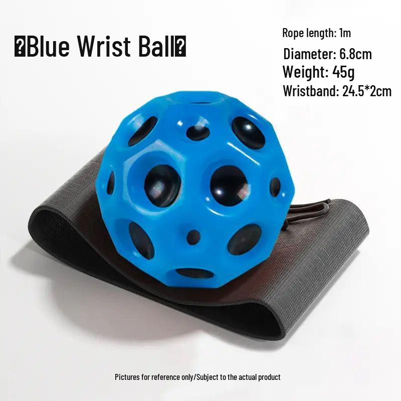 Luminous Rubber Wrist Ball with Elastic Rope - Kids' Rebound Toy for Boys' Boredom Relief