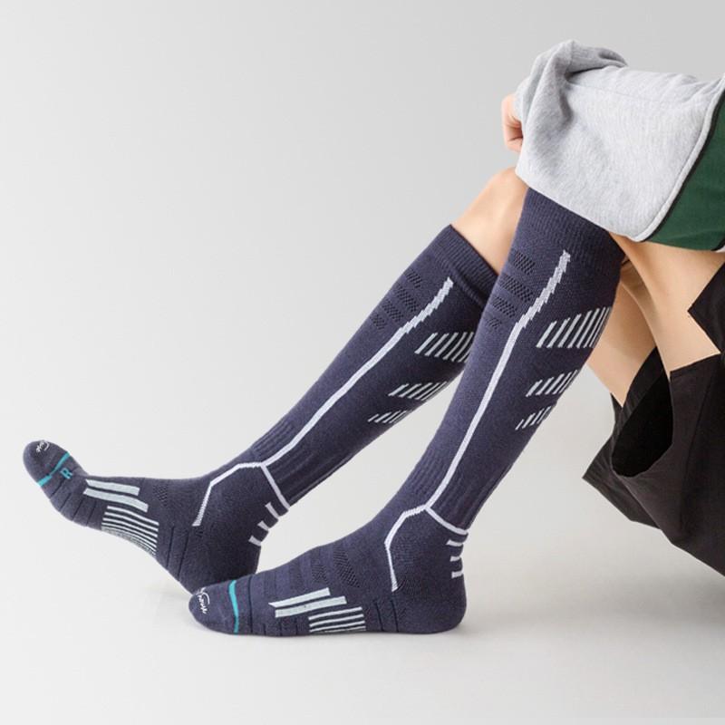 Thick Warm Ski Socks Men Women Kids High Calf Athletic With Terry Bottom Anti-Slip Moisture Wicking Winter Sport