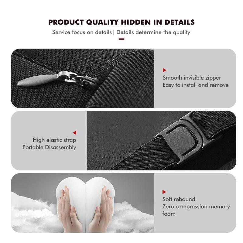 Universal Car Neck Pillow Lumbar Support Kit Seat Headrest For Volkswagen VW Polo Jetta Sagitar Magotan Passat B5 B6 B7 CC zj2