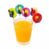 50PCS Peacock Shape Cocktail Picks Colorful Paper Umbrella Wooden Skewers  Bar Restaurant