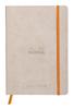 Rhodia Rhodiarama Goal Dotted 240 Italian Leather Cf117745 Book, A5, Grid, Pages, Cover, Beige,