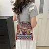 Сумка через плечо в этническом стиле с кисточкой, сумка через плечо на одно плечо, переносная сумка для ведра с водой, изысканная сумка