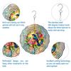 Vibrant Hummingbird & Floral 3D Stainless Steel Wind Spinner - 19.99cm Colorful Metal Sculpture for Indoor/Outdoor Garden Decoration, Battery-Free