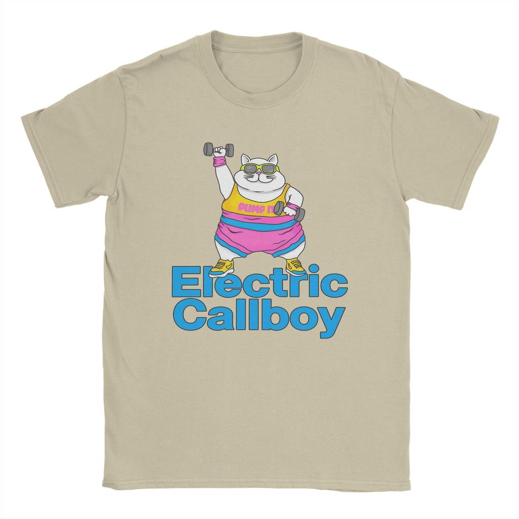 Мужские футболки Electric Callboy Band Pump It Смешная футболка с коротким рукавом с круглым вырезом Хлопок Идея для подарка Топы