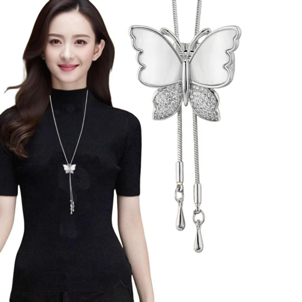 Элегантное ожерелье-цепочка с кисточкой для женщин - Универсальный, высококлассный европейский и американский дизайн для осенне-зимней моды