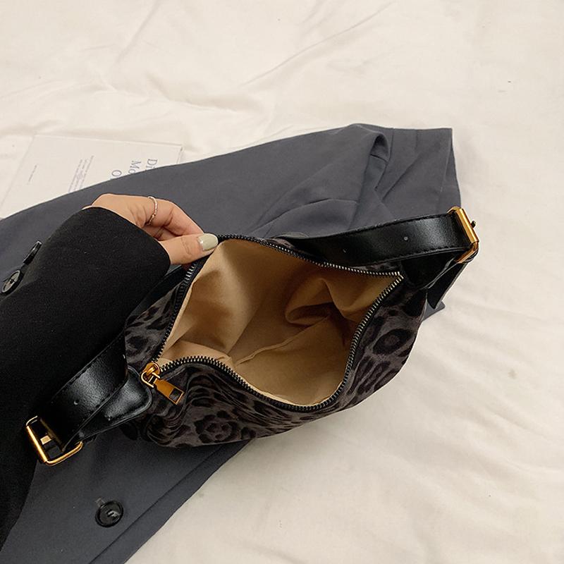 Новые простые молодежные сумки через плечо с леопардовым принтом на молнии, высококачественные повседневные сумки через плечо большой вместимости для поездок на работу