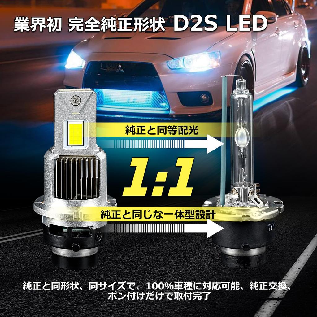 First OPPLIGHT D2S LED Headlight Converts Factory HID To Vehicle Inspection OEM 12V Vehicle Fan Compatible with Factory D2S LED Bulbs for Factory Set