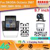 9,7-дюймовая AHD-камера Android для SKODA Octavia 2007 2008 2009 2010 - 2012 Tesla Type Car Radio Multimedia Video Player Navigation GPS RDS