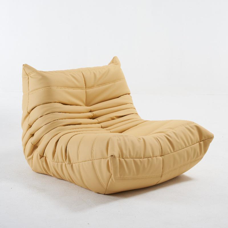 Fuzzy Caterpillar Lazy Sofa: Modern Minimalist Fabric Balcony & Bay Window Lounge Chair