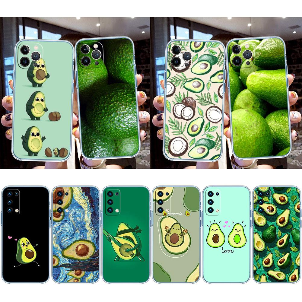 IK8 Avocado fruit art Transparent Phone Case for Motorola Moto Edge 20 30 40 50 S30 Fusion Ultra Pro Neo Lite + G200 G23