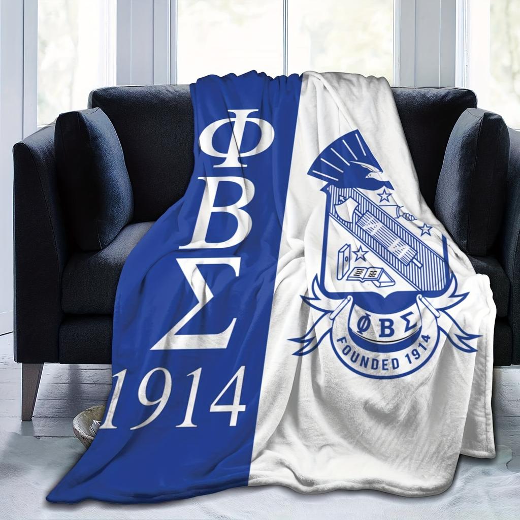 1pc Blanket Sorority Gift 1914 Fraternity Blanket Throw Blanket Super Soft Velvet Blanket Lightweight Bed Blanket Comforter Durable Home Dec