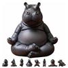 3D Печать Статуя Гиппопотама для Йоги Фигурка Гиппопотама Несколько Стилей Декоративные Украшения Гиппопотама Смола Мини