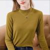 Футболка Snail Fashion с круглым вырезом и длинными рукавами, однотонная, осенне-зимняя, корейская версия, теплая и тонкая, двусторонняя, бархатная, нижняя рубашка