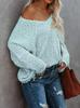 2025 Winter Knit Hollow Sweater: Women's Casual Loose Fit Solid Color Pullover
