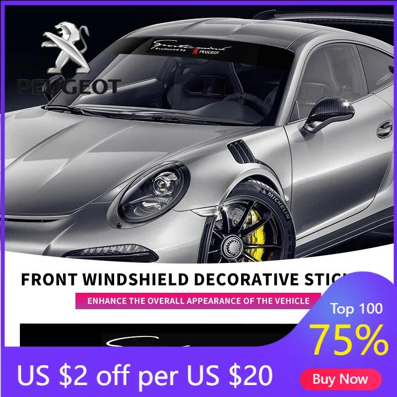 2026 Hot Car Sticker Car Front Windshield Stickers Front and Rear Decorative Decals Sticker For Peugeot 206 208 306 307 308 508