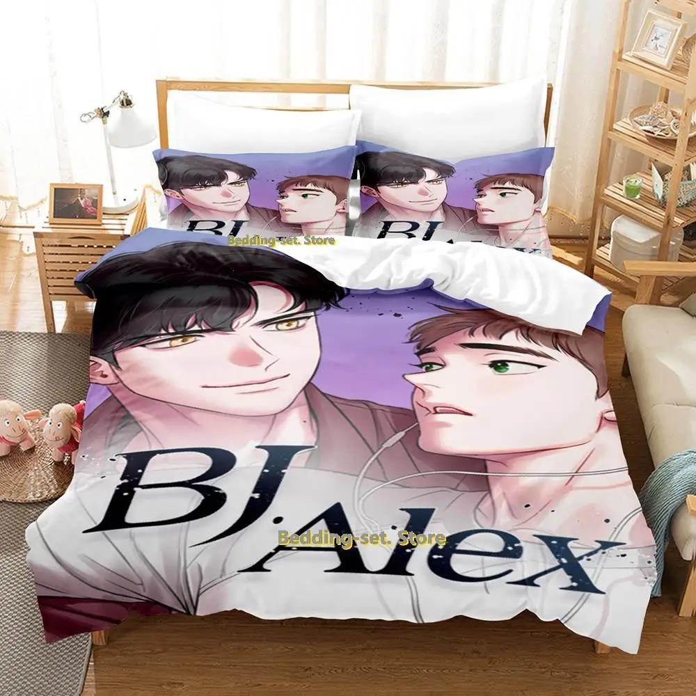 Новый комплект постельного белья Bj Alex, односпальная кровать, двуспальная кровать размера «king-size», комплект постельного белья для взрослых и детей, комплект простыней с 3D-принтом в стиле аниме