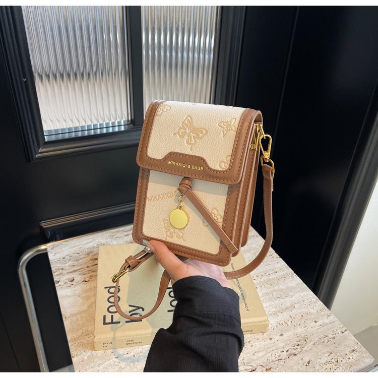 Summer messenger small bag women's 2025 new trendy small square bag high-end shoulder bag popular super hot mobile phone bag