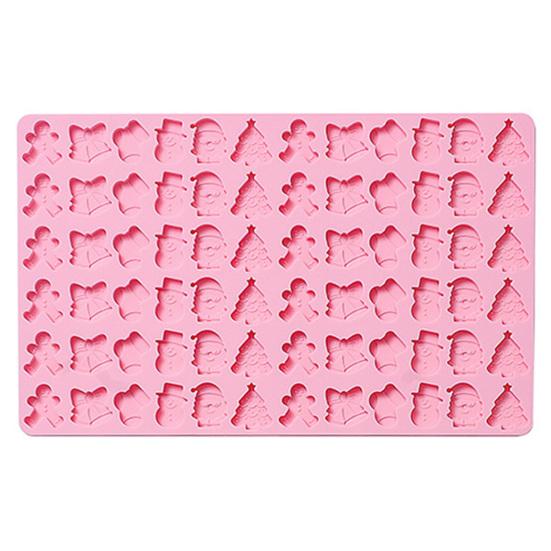 Рождественские силиконовые формы 72-гнездные мини рождественские фигурки устойчивы к высоким/низким температурам легко