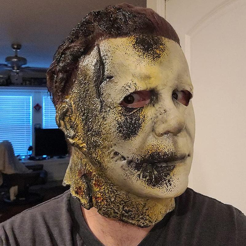 Miles was terrified by the moonlight Halloween McMeel Horror Latex Mask