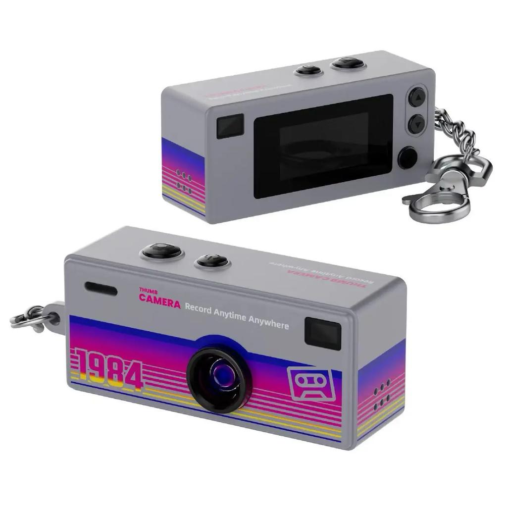 Мини брелок-камера с 1080P HD видеозаписью и широкоугольным объективом 130 градусов TFT ЖК-дисплей для студентов 2025