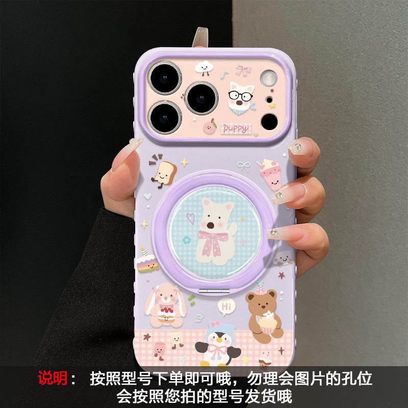 Клетчатый держатель West Heights подходит для чехла для мобильного телефона Apple 11promax iphone11 милый мультяшный 11 большое окно