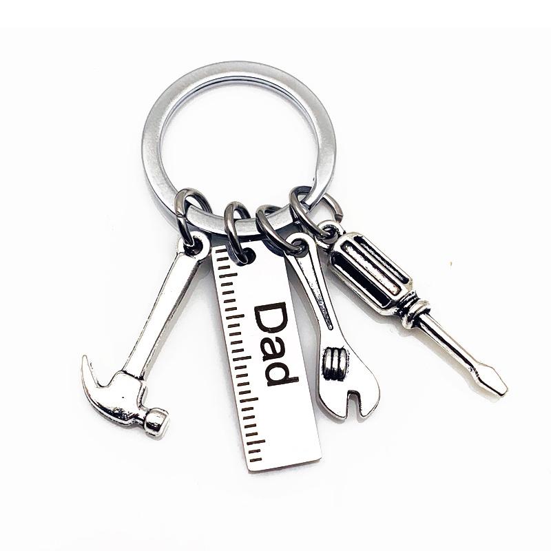 Dad Letters Keychains Creative Keyring Handbag Decor Pendant Father'S Day Gifts