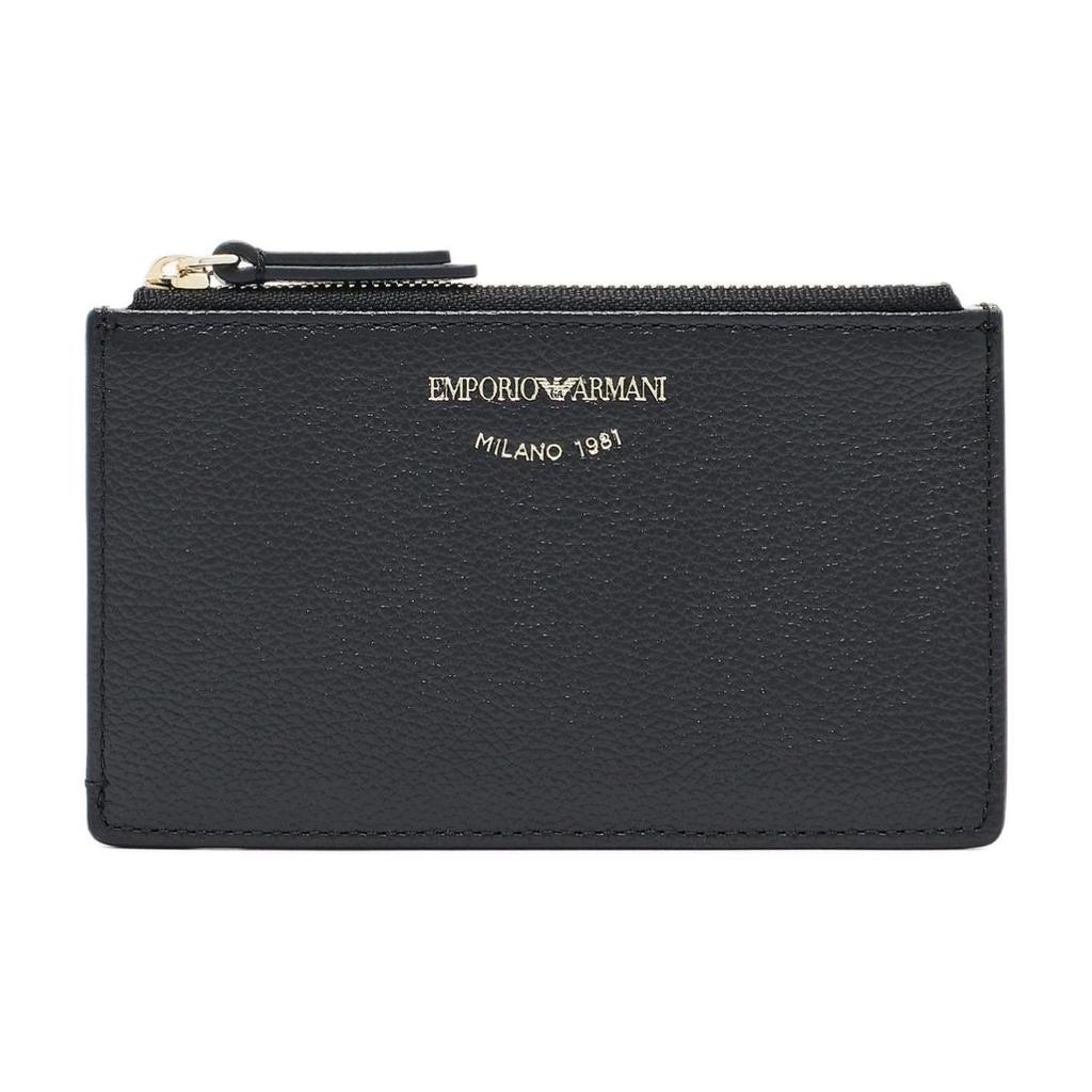 Emporio Armani Flat Horizontal Multi-Layer Card Holder Women Wallets Black EW003035AF19568UC-001