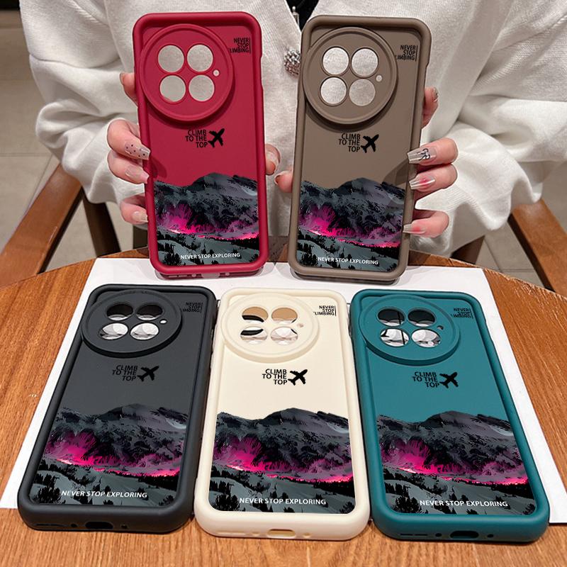 Чехол для телефона для OnePlus 15 13 12 с рисунком самолета и снежной горы, противоударный бампер, мягкая обложка, Fundas для OnePlus 13R 12R 11R