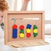 Four Color Matching Toys Cognition Puzzle Montessori Teaching Aids Hand Eye Coordination Sliding for