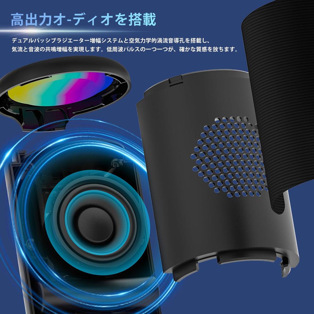 Bluetooth Speaker New Upgrade Powerful Underwater Compact Wireless Speaker with HIFI Sound Powerful Underwater Bluetooth LED IPX67 12 Hours of