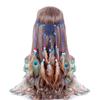 Haimeikang Bohemian Hippie Headband Dream Catcher Feather Headdress Fashion Peacock Feather Headbands Hair Accessories