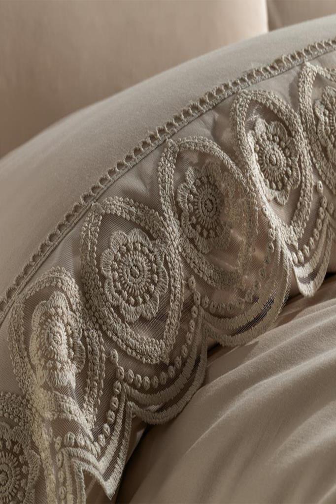 Комплект пододеяльников Ceylin 6шт, Пододеяльник 200х220, Простыня 240х260 Хлопчатобумажная ткань, Полный размер, Двойной размер Бежевый