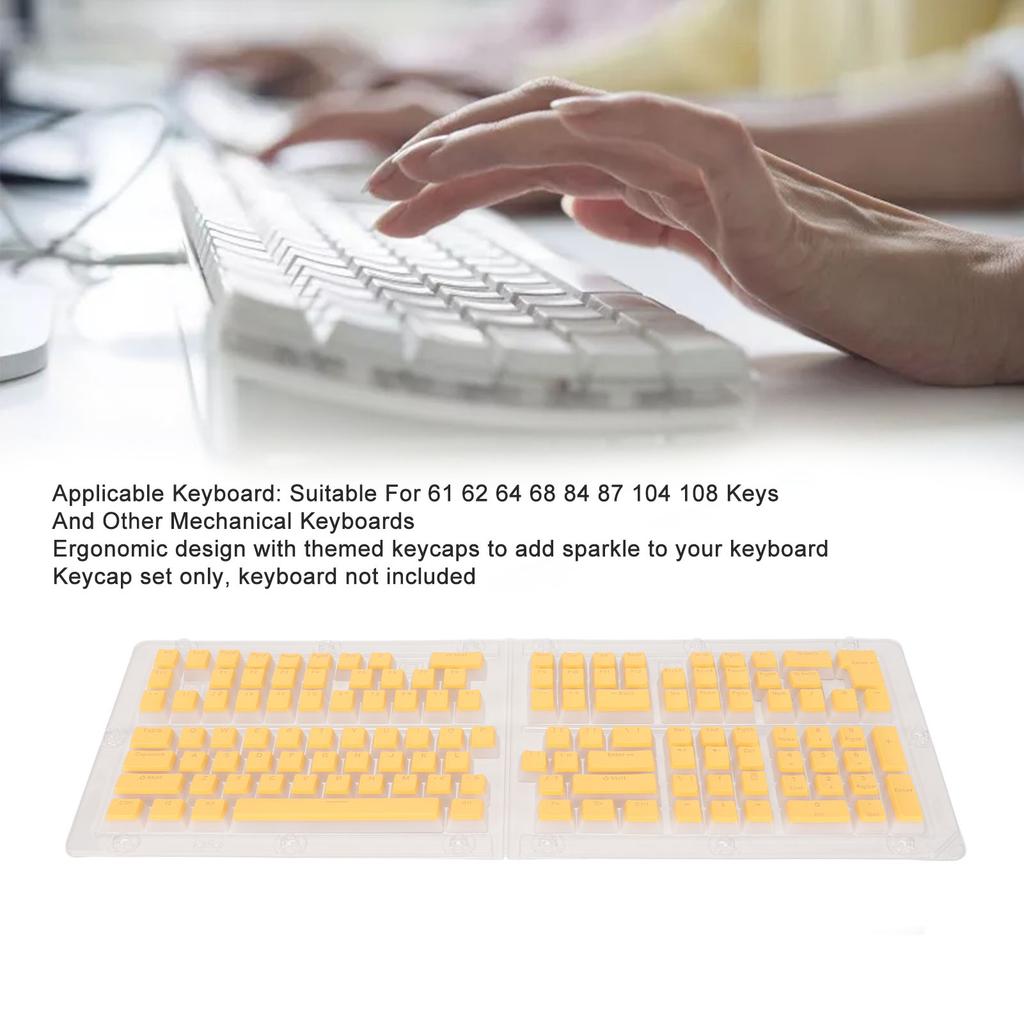 PBT Колпачки для клавиш Pudding 129 Клавиш Полупрозрачные OEM Высота Двухцветное Литье под Давлением Колпачки для Механических Клавиатур