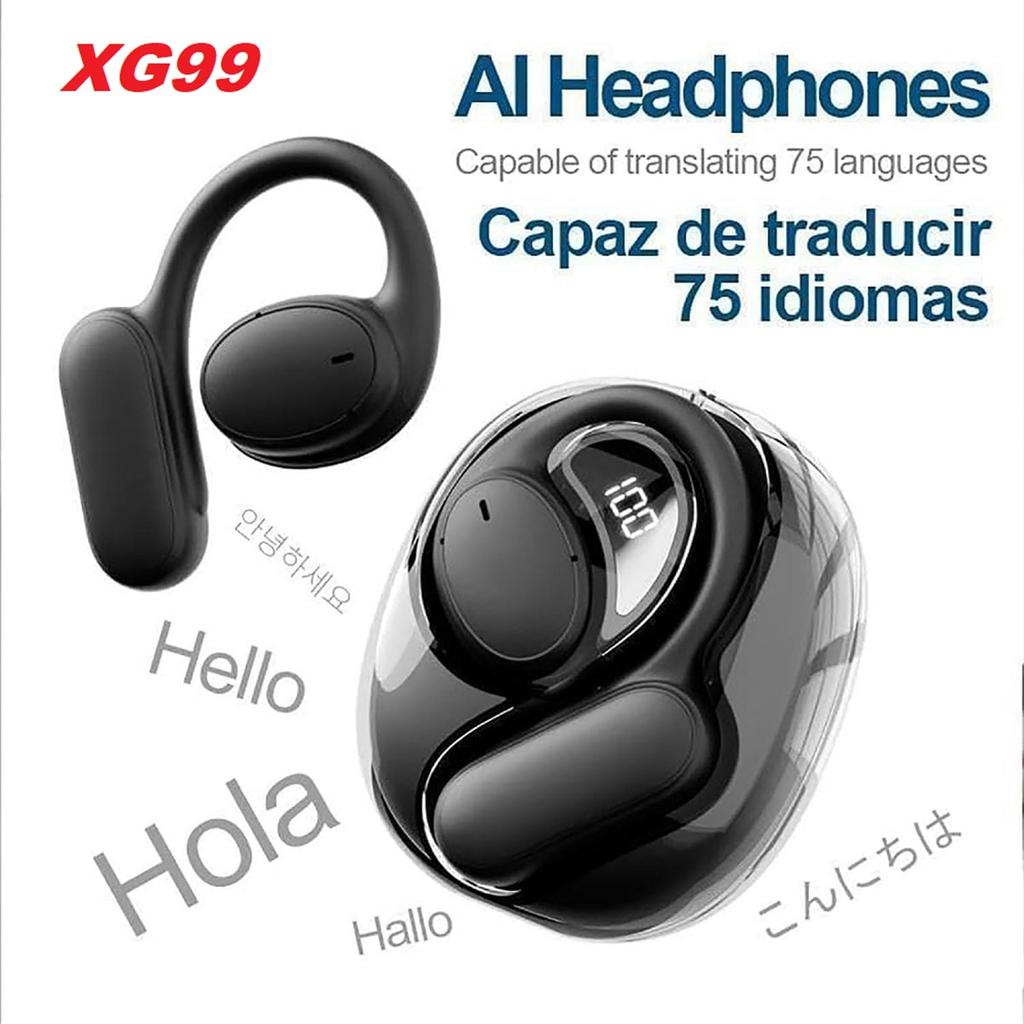 Переводчик в режиме реального времени на 138 языков Наушники Smart Bluetooth 5.4 Наушники для синхронного перевода Наушники с искусственным интеллектом для голосового перевода