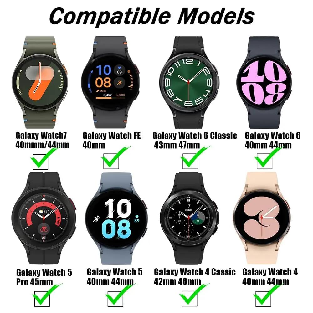 Оригинальный силиконовый ремешок для Samsung Galaxy Watch 7 6 5 4 FE 44мм 40мм 5 Pro 45мм Магнитный браслет Watch 6 Classic 43мм 47мм Ремень