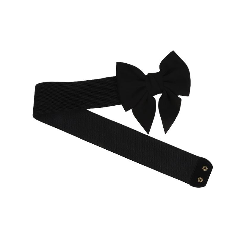1 шт. Новый модный элегантный эластичный пояс с большим бантом для женщин, широкий боковой пояс для платья, женский пояс для джинсов, аксессуар для брюк 2025