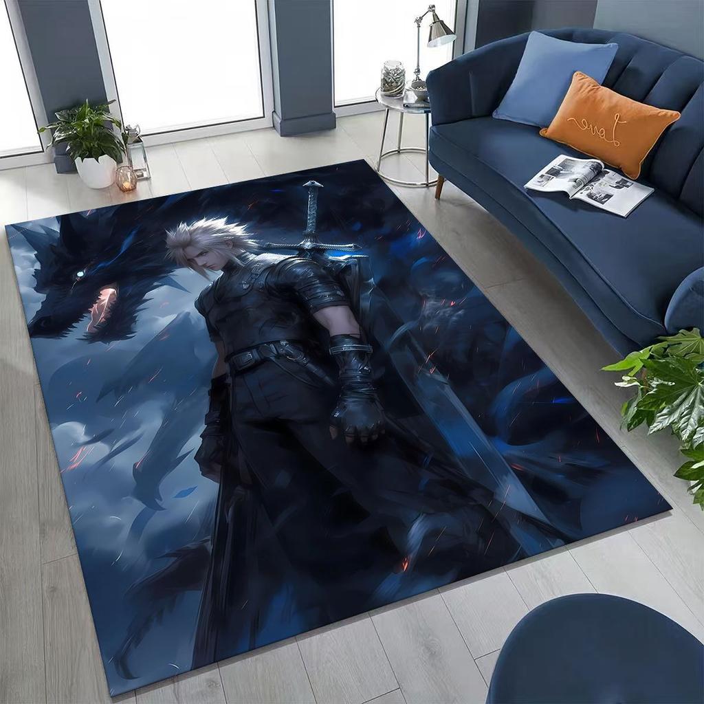 Мультяшный ковер Final Fantasy Сефирот Клауд Тифа для спальни гостиной дивана домашний коврик для декора, большой нескользящий напольный коврик