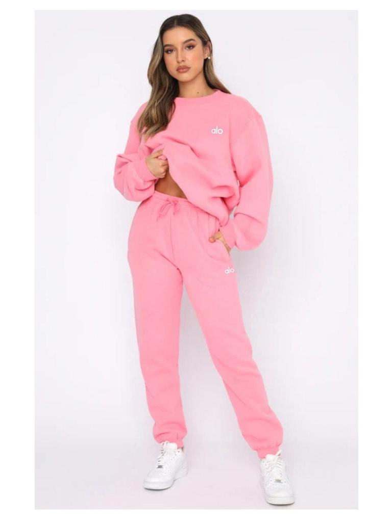 Женский теплый костюм с принтом в европейском и американском стиле: Худи и длинные брюки, повседневный комплект для осени/зимы