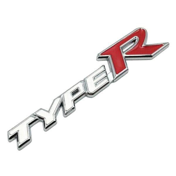 3D металлическая наклейка Type R, хромированный значок, автомобильная эмблема для CRV Accord Odeysey Crosstour FIT Jazz City Civic JADE Crider