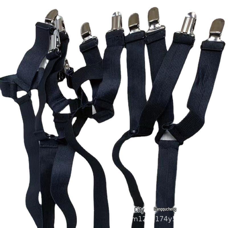 Регулируемый 6-сторонний фиксатор для простыни с 12 зажимами – Противоскользящий и надежный захват