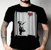 Banksy Разорванный Воздушный Шар Девочка Классическая Футболка ВСЕ РАЗМЕРЫ УНИСЕКС Унисекс Футболка